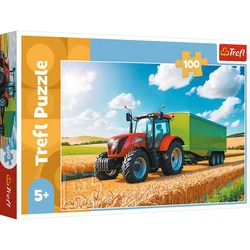 Northix Sestavljanka Traktor s prikolico, 100 kosov za otroke