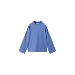 MANGO KIDS Majica ATEXT mornarska/kraljevo modra/bela