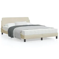 Okvir za krevet Dover krem 140 x 190 cm od tkanine