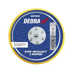 Pritrdilni disk z ježkom 150mm, za ekscentrični brusilnik | DEDRA - Dedra