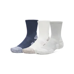 Nogavice Under Armour Perf Tech Pro 3pk Crew Titanium/Summit White/Clay Green XL