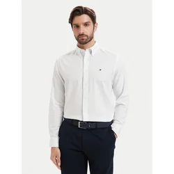 Tommy Hilfiger Srajca Poplin MW0MW43318 Bela Regular Fit