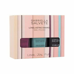 Gabriella Salvete Longlasting Enamel Nail Polish Set darovni set lak za nokte Longlasting Enamel 11 ml 3 Pink Lady + lak za nokte Longlasting Enamel 11 ml 4 Blue Lagoon + lak za nokte Longlasting Enamel 11 ml 5 Cuba Libre