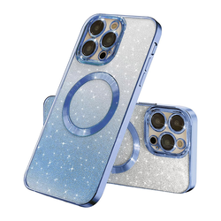 Maska Magsafe Electroplated za iPhone 13 Pro Max, Plava