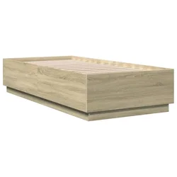 Vidaxl Posteljni okvir sonoma hrast 90x200 cm inženirski les