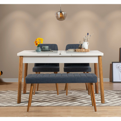 HANAH HOME Trpezarijski set Santiago Atlantice Navy Blue V2