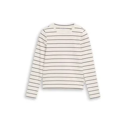 TOM TAILOR Majica temno modra/off-bela