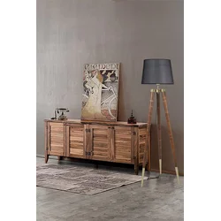 Opviq Podna lampa Stil, 165 cm, E27, Orah