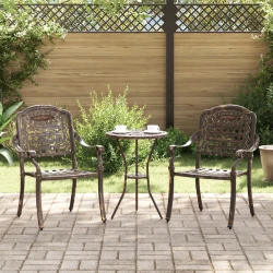 Vrtna stolica 2 pcs Bronzana 55 x 56,5 x 91cm Aluminij