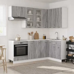 Kuhinjska jedinica LYON 8 pcs Siva Sonoma Konstruirano drvo