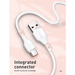 LDNIO CHARGING DATA CABLE (A-L) 25W 1M IPHONE WHITE LS841_L