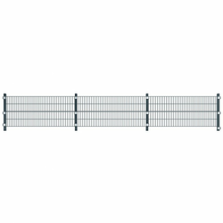vidaXL Tamno siva panel ograda sa stupovima visine 0,8 m ukupne duljine 6m