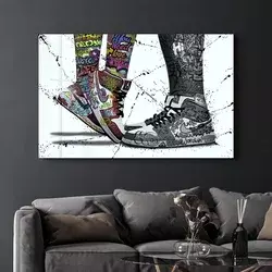 Wallity Dekorativna slika na kaljenom staklu, 46x72cm, Šarena