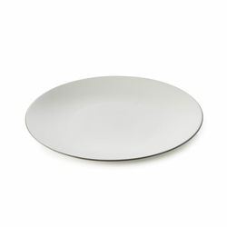 Set plitvih krožnikov EQUINOXE REVOL 26 cm, 6 kos beli bombaž