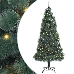 Umjetno osvijetljeno božićno drvce s setom kuglica 240 cm PET