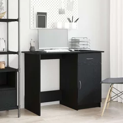 Stol s ladicama Crni hrast 100 x 50 x 76 cm Konstruirano drvo