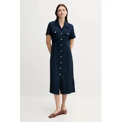 TOMMY HILFIGER Dolga srajca  temno modra