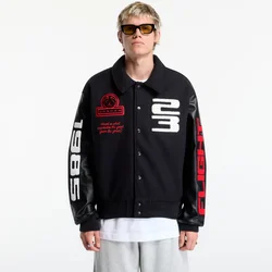 Bomber Jordan Flight Mens Varsity Jacket Black/ Black/ University Red M