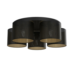 Plafonski luster LOFT SHADE 5xE27/60W/230V crna/zlatna