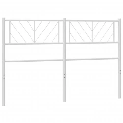 Vidaxl Kovinsko vzglavje belo 135 cm