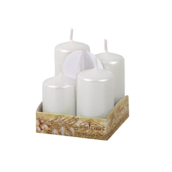eoshop Adventne sveče GRADED kovina sijaj d4x6/7/8/9cm 4ks