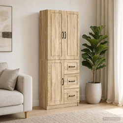vidaXL Set omar 2 pcs Sonoma hrast Inženirski les