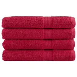 Vidaxl Premium brisače SOLUND 4 kos rdeča 80x200 cm 600 g/m2