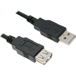 Kabl E-Green USB A - USB A M/F 3m Produzni Crni