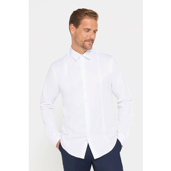 TUDORS Muška košulja dugih rukava Niku, Slim Fit, Bela