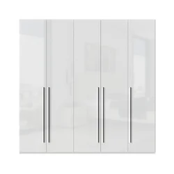 JELA PLAKAR P5/PN - kolekcija Piano - Kristalno bela/Kristalno Bela HG Lak - 227x224x56 cm