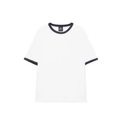 Pull&Bear Majica temno modra / bela