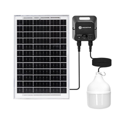 Aigostar - LED solarni luster sa senzorom, 70W, 12V, 6000 mAh, 6500K, prečnik 12 cm