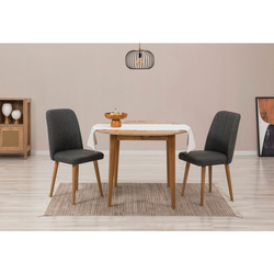 HANAH HOME Trpezarijski sto i stolice Vina 1053 - Atlantic Pine Anthracite