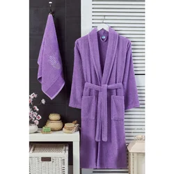 Lessentiel Maison Set Bademantil sa peškirom Cora, Lavanda