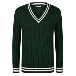 Felix Hardy Pulover temno zelena / bela