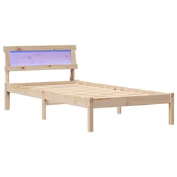 Vidaxl Konstrukcija postelje Rjava 90 x 200 cm Masivno borovo les