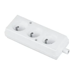 JO! Prenosna trojna vtičnica 16A 2P+Z 250V bela GN-370