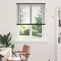 Venecijanska roleta Crna 150 x 90 cm 25 mm PVC