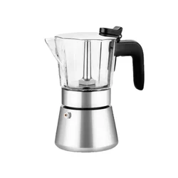 Stainless steel/glass coffee maker, 170 ml, Flavour Crystal - BRA