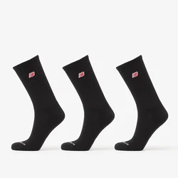 Nogavice New Balance Red Patch Logo Crew Socks 3-Pack Black S