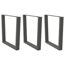 Noge za blagovaonski stol V-oblik 3 kom antracit 80 x (72-73,3) cm čelik