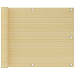 Balkonski zastor bež 75 x 500 cm HDPE