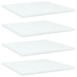 Police za knjige 4 kom bijele 40x40x1,5 cm konstruirano drvo