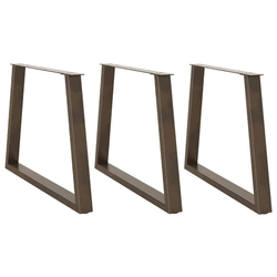 Noge za blagovaonski stol V-oblik 3 kom Prirodni čelik 90 x (72-73,3) cm Čelik