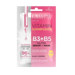 EVELINE - VITAMIN SUPERFUSION B3+B5 NUTRI SERUM in MASK 2x5ML