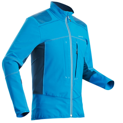 Jakna za planinarenje po snijegu SH900 Warm Softshell muška plava