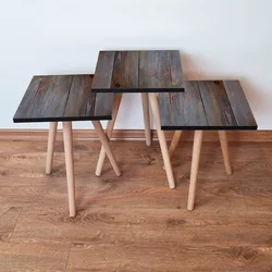 HANAH HOME Set 3 stočića 3Shp120 Grey