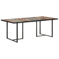 vidaXL Jedilna miza 200 cm trden predelan les