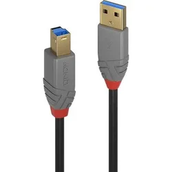 shumee Lindy USB A-B 3.2 Gen 1 kabel 3 m črno/siv