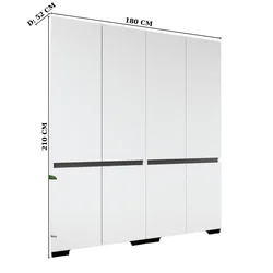 HANAH HOME Ormar Floransa 180 White Anthracite v2